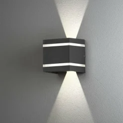Applique murale d'extérieur Konstsmide Cremona LED Anthracite, 2 lumières