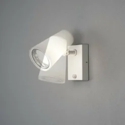 Applique murale d'extérieur Konstsmide Fano Gris, 1 lumière, Détecteur de mouvement