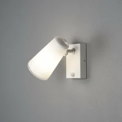 Applique murale d'extérieur Konstsmide Fano Gris, 1 lumière, Détecteur de mouvement