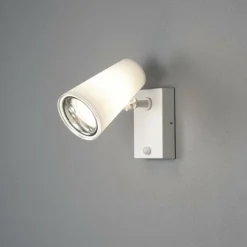 Applique murale d'extérieur Konstsmide Fano Gris, 1 lumière, Détecteur de mouvement