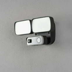 Applique murale d'extérieur Konstsmide Camera-Smart-Light LED Noir, 2 lumières, Détecteur de mouvement