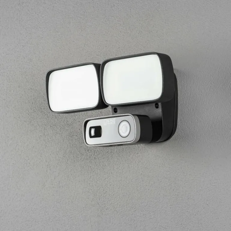 Applique murale d'extérieur Konstsmide Camera-Smart-Light LED Noir, 2 lumières, Détecteur de mouvement
