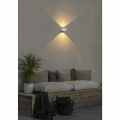 Applique murale d'extérieur Konstsmide Gela LED Blanc, 2 lumières