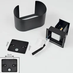 Applique murale d'extérieur Everton LED Noir, 2 lumières