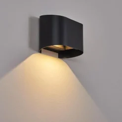 Applique murale d'extérieur Everton LED Noir, 2 lumières