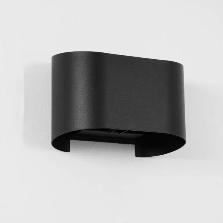 Applique murale d'extérieur Everton LED Noir, 2 lumières