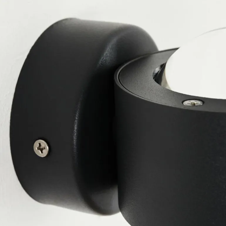 Applique murale d'extérieur Andersro LED Noir, 2 lumières