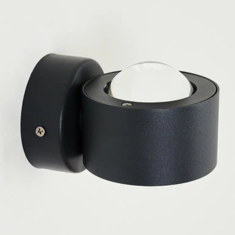 Applique murale d'extérieur Andersro LED Noir, 2 lumières