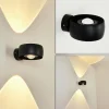 Applique murale d'extérieur Andersro LED Noir, 2 lumières