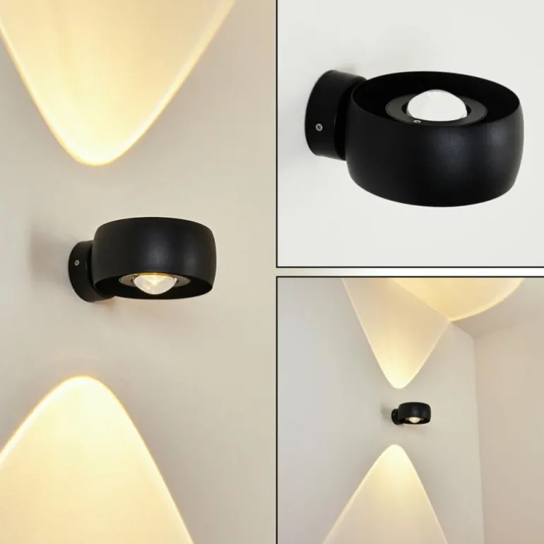 Applique murale d'extérieur Andersro LED Noir, 2 lumières