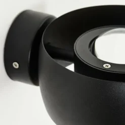 Applique murale d'extérieur Andersro LED Noir, 2 lumières