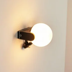 Applique murale d'extérieur Kalfhaga Noir, Blanc, 1 lumière, Détecteur de mouvement