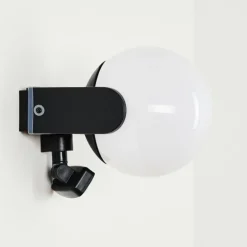 Applique murale d'extérieur Kalfhaga Noir, Blanc, 1 lumière, Détecteur de mouvement