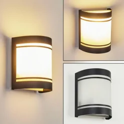 Applique murale d'extérieur Visnum Noir, Blanc, 1 lumière