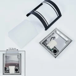 Applique murale d'extérieur Visnum Noir, Blanc, 1 lumière