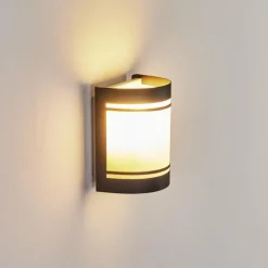 Applique murale d'extérieur Visnum Noir, Blanc, 1 lumière