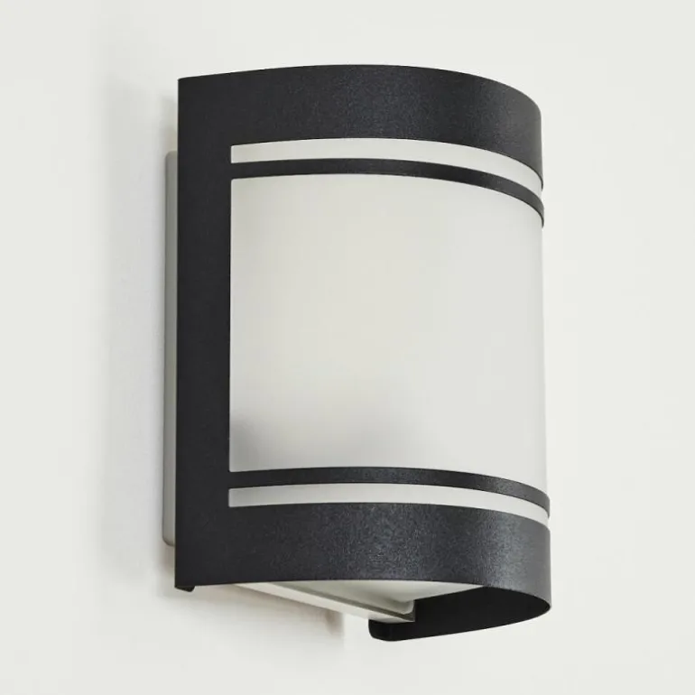 Applique murale d'extérieur Visnum Noir, Blanc, 1 lumière