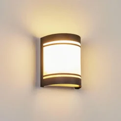 Applique murale d'extérieur Visnum Noir, Blanc, 1 lumière