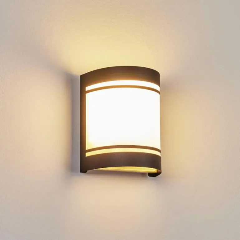 Applique murale d'extérieur Visnum Noir, Blanc, 1 lumière