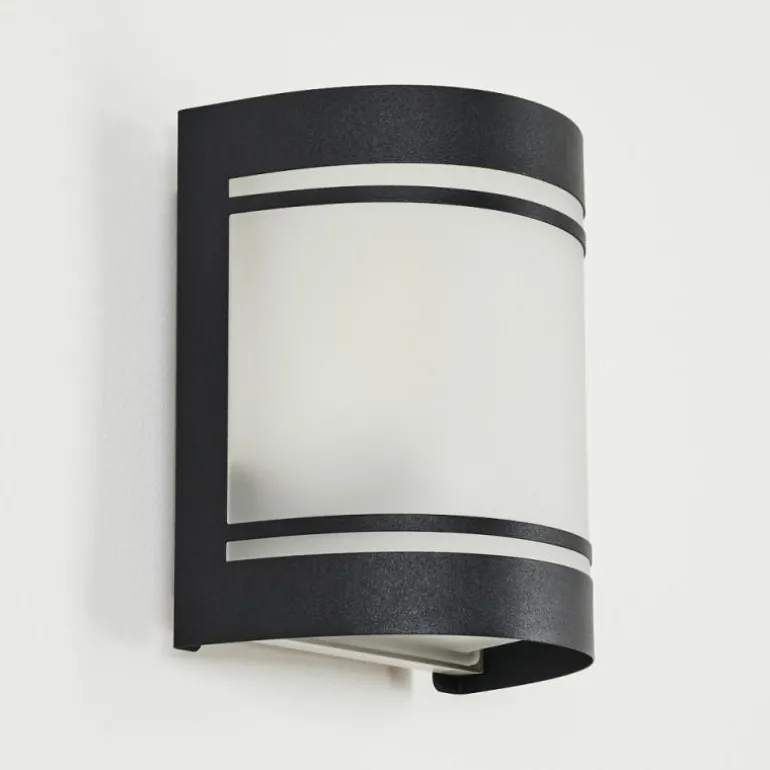 Applique murale d'extérieur Visnum Noir, Blanc, 1 lumière