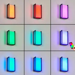 Applique murale d'extérieur Skove LED Anthracite, 1 lumière, Changeur de couleurs