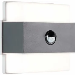 Applique murale d'extérieur Brilliant Archie LED Noir, 1 lumière, Détecteur de mouvement