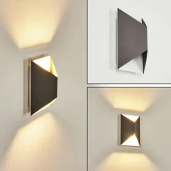 Applique murale d'extérieur Hedno LED Anthracite, Blanc, 2 lumières