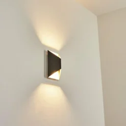 Applique murale d'extérieur Hedno LED Anthracite, Blanc, 2 lumières