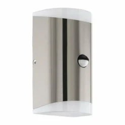 Applique murale d'extérieur Eglo CARPINERA LED Acier inoxydable, 2 lumières, Détecteur de mouvement