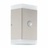 Applique murale d'extérieur Eglo CARPINERA LED Acier inoxydable, 2 lumières, Détecteur de mouvement