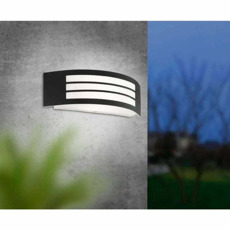 Applique murale d'extérieur Eglo LEIROS Noir, 1 lumière