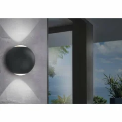 Applique murale d'extérieur Eglo ABUGO LED Noir, 2 lumières