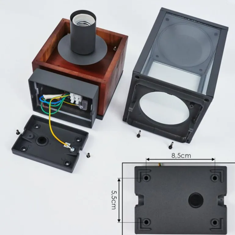 Applique murale d'extérieur Kiwalik Anthracite, Clair, 1 lumière