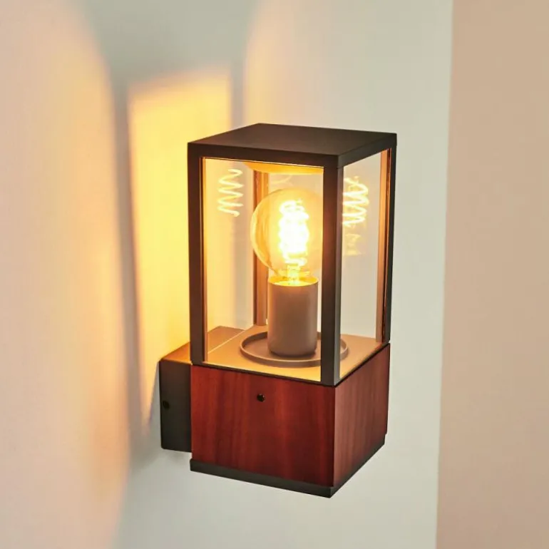 Applique murale d'extérieur Kiwalik Anthracite, Clair, 1 lumière