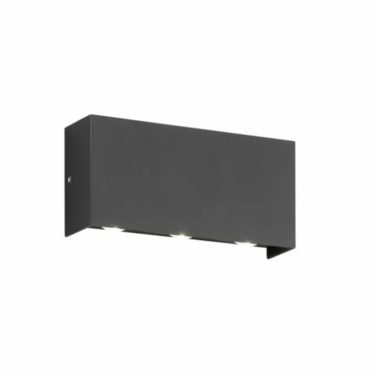 Applique murale d'extérieur Fischer-Honsel Nairobi LED Noir, 2 lumières