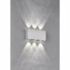 Applique murale d'extérieur Fischer-Honsel Nairobi LED Argenté, 2 lumières