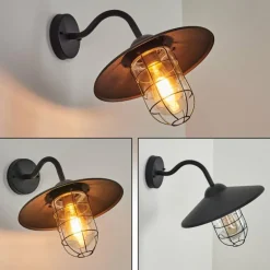 Applique murale d'extérieur Oricourt Noir, 1 lumière