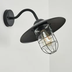 Applique murale d'extérieur Oricourt Noir, 1 lumière