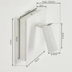 Applique murale d'extérieur Saeter LED Blanc, 1 lumière