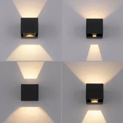 Applique murale d'extérieur Paul-Neuhaus BLOCK LED Anthracite, 2 lumières