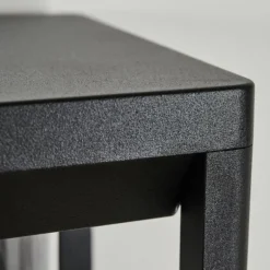 Applique murale d'extérieur Leset Noir, 1 lumière, Détecteur de mouvement