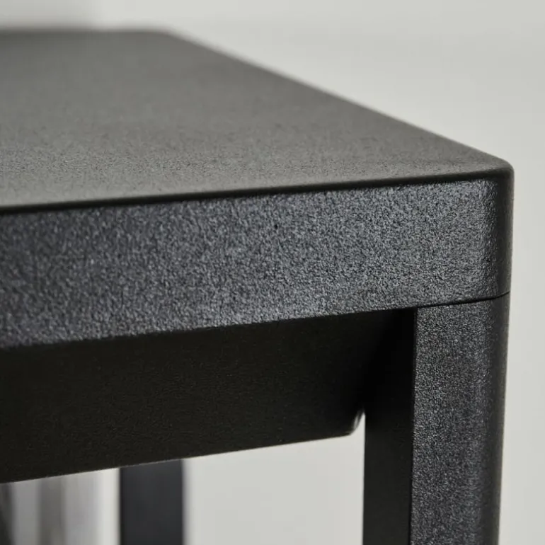 Applique murale d'extérieur Leset Noir, 1 lumière, Détecteur de mouvement