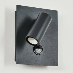 Applique murale d'extérieur Saeter LED Noir, 1 lumière, Détecteur de mouvement