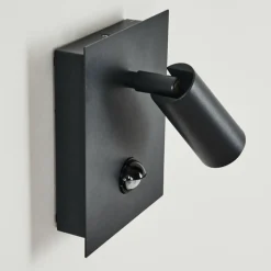 Applique murale d'extérieur Saeter LED Noir, 1 lumière, Détecteur de mouvement