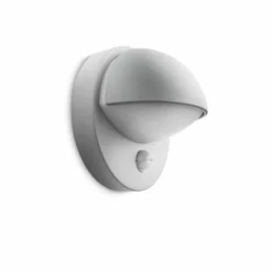 Applique murale d'extérieur Philips myGarden June Gris, 1 lumière, Détecteur de mouvement