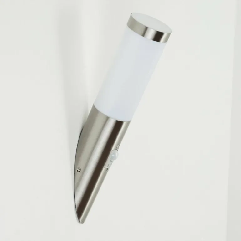 Applique murale d'extérieur Sessa Nickel mat, 1 lumière, Détecteur de mouvement