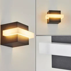 Applique murale d'extérieur Lisalara LED Anthracite, Blanc, 1 lumière