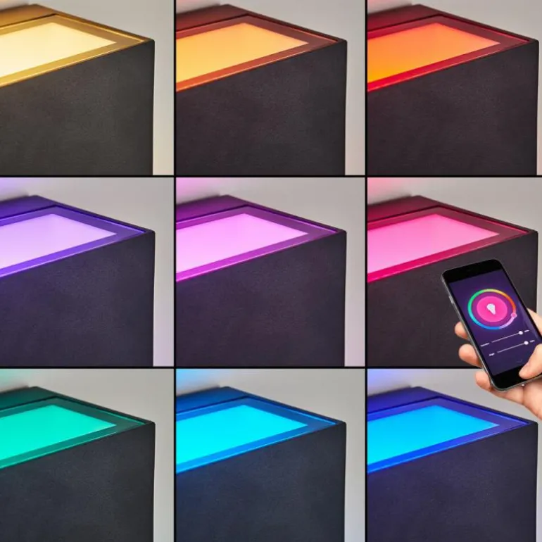 Applique murale d'extérieur Spidern LED Anthracite, 1 lumière, Changeur de couleurs