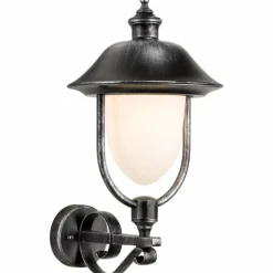 Applique murale d'extérieur LCD Nabburg LED Noir, Argenté, 1 lumière