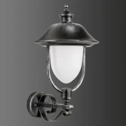 Applique murale d'extérieur LCD Nabburg LED Noir, Argenté, 1 lumière